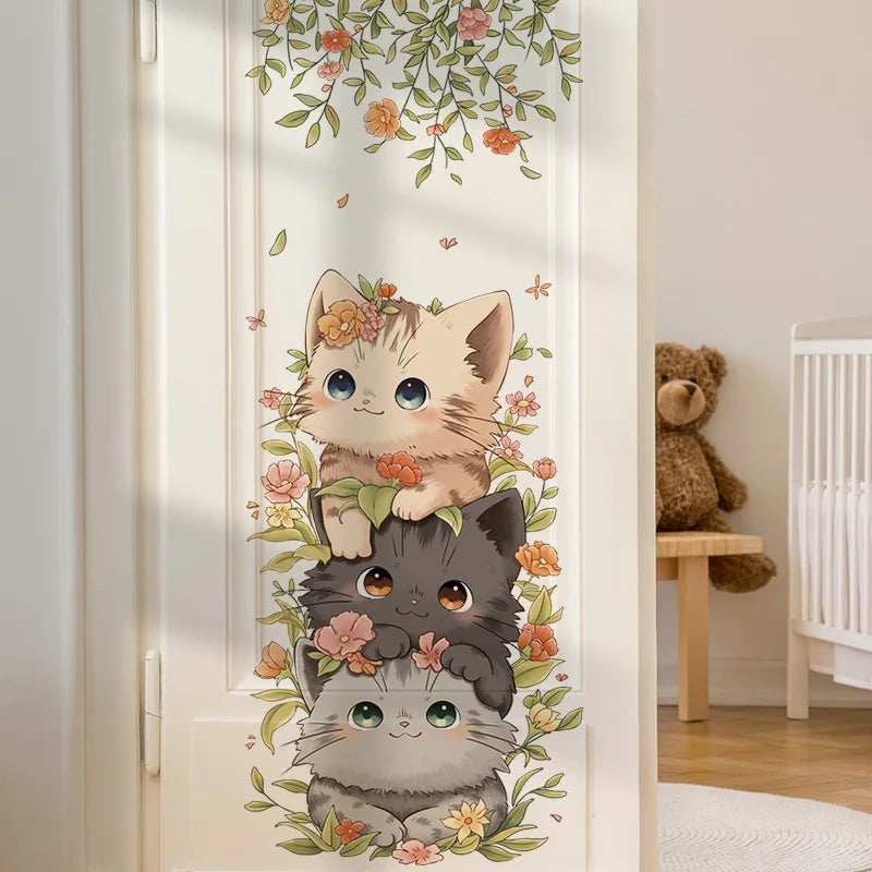 Cute Cats Adhesive Vinyl Stickers