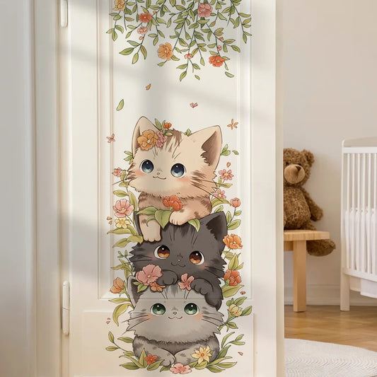 Cute Cats Adhesive Vinyl Stickers