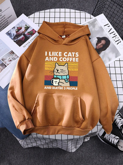 Coffee and Cat Lover Hoodie