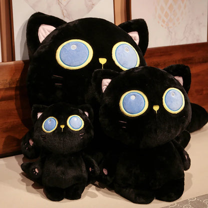 Kawaii Big Black Cat Plush