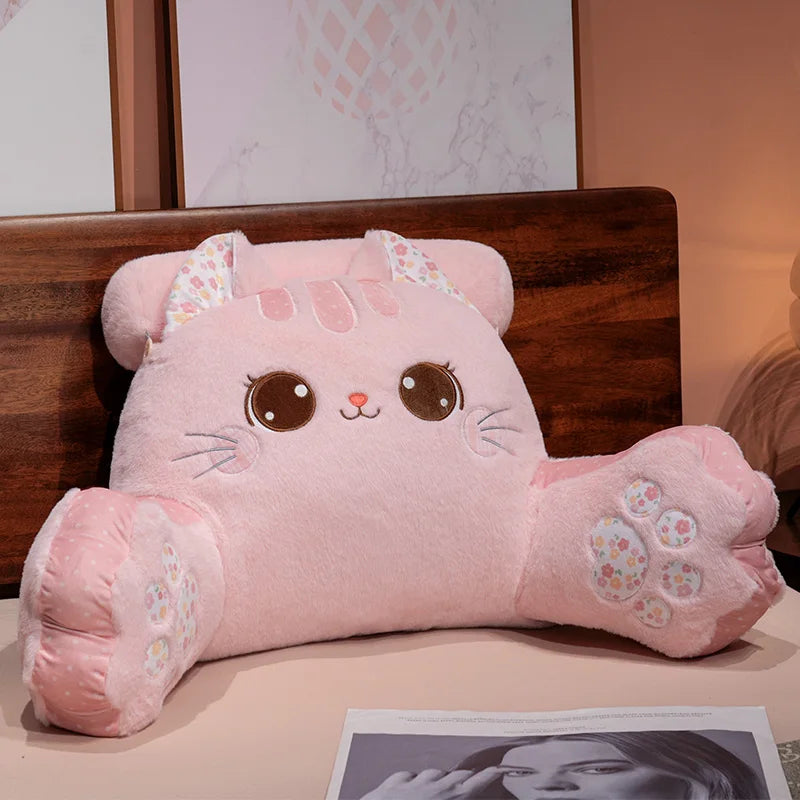 Kawaii Stuffed Cat Backrest Pillow