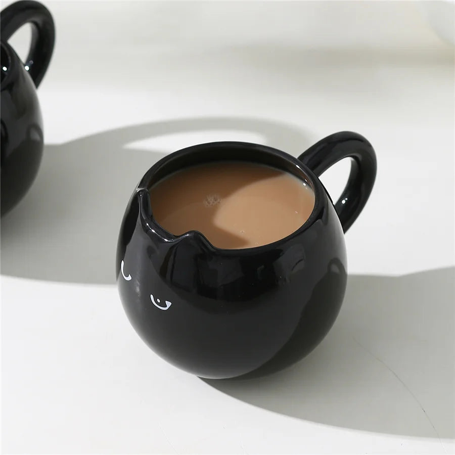 Black Cat Ceramic Coffee Cup