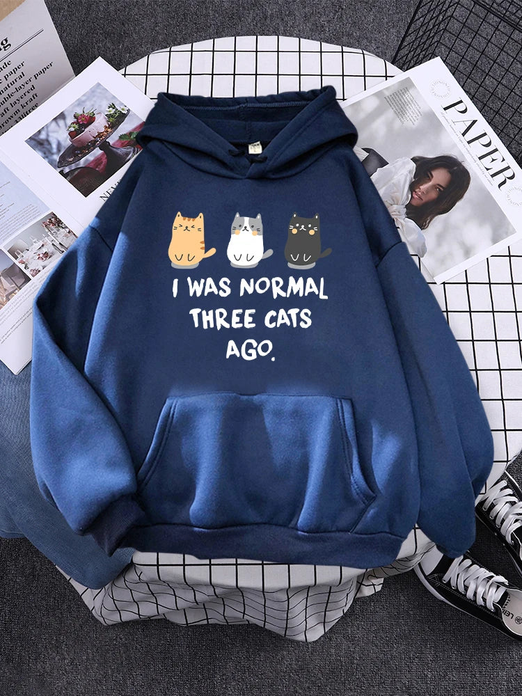 "I Was Normal Three Cats Ago "Hoodie